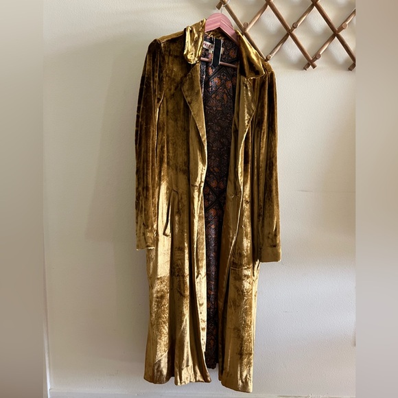 RARE* free people sienna crushed velvet duster - Picture 3 of 13